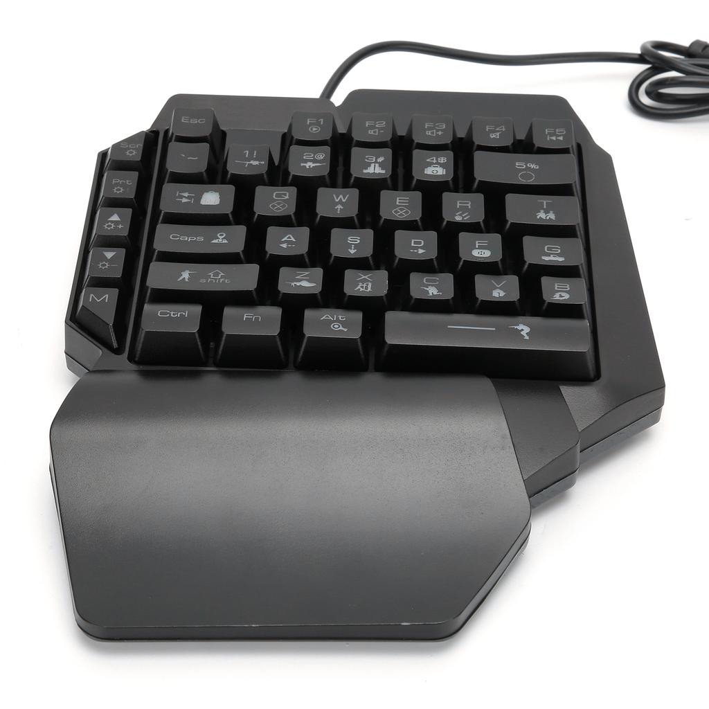 OneHanded Keyboard USB Wired for Gaming 7Color Backlight Computer Accessories 5V(F6 )