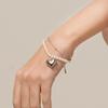 [MORE! HEART] Gold Heart Pearl Double-String Bracelet OTBI23503PYI