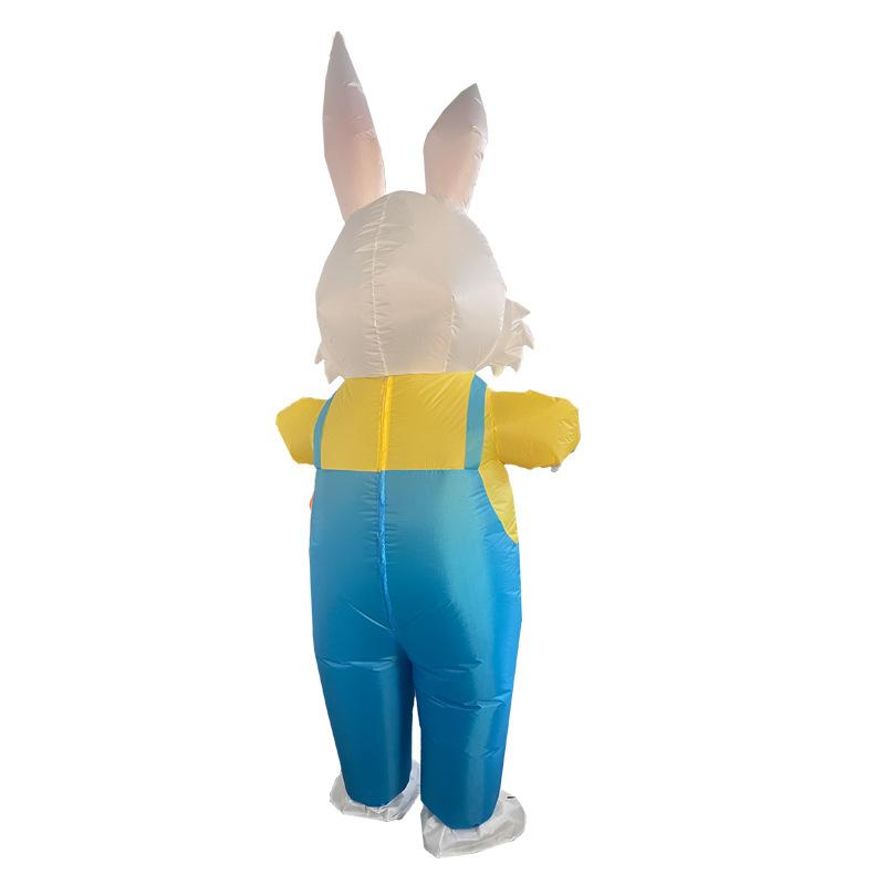 Huevo de Pascua Conejo Conejo Lindo Mono Inflable Muñeco de Dibujos Animados Lindo Disfraz Accesorios de Actuación Resurrección