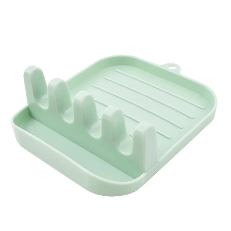 Multi Functional Spatula Rack Kitchen Tools Shelf Household Table Top Card Slot Type Hole Free Pot Cover Spatula Frame