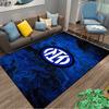 Blue Abstract Pattern Carpet with Logo Design for Home Decoration Suitable for use as an anti-slip for living room bedroom sofas