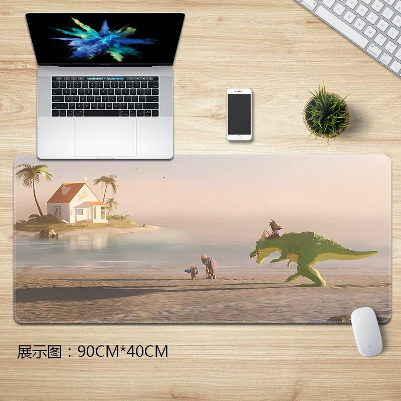 Leather Animation Mouse Pad Dragon Ball Mouse Pad Extra Long Wrist Guard Japanese Anime Hot Blood Son Goku Vegeta Man Keyboard Pad Desk Pad