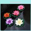 Elegant 10cm Artificial Lotus Flower Water Lily Fake Plant For Swimming Pool Decor