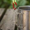 Fishing Tent Stake Spiral Hook with Carabiner Clip Durable Metal Octopus Clamp for Outdoor Camping and Tent Securing