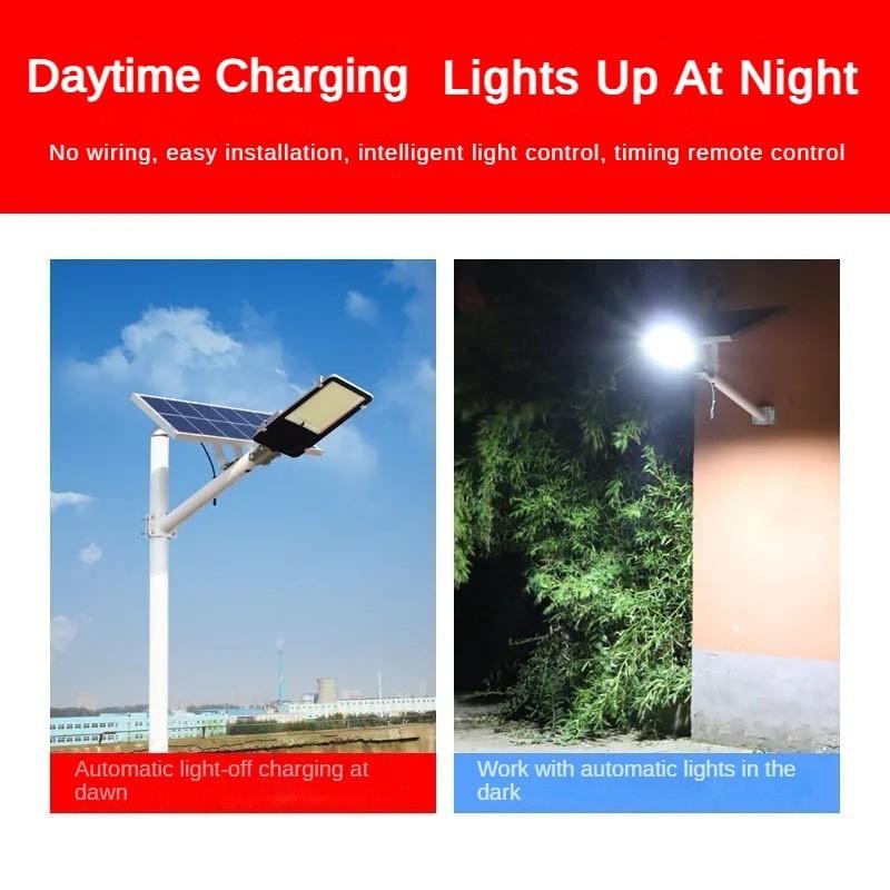 Die Cast Aluminum Lamp Body Solar Street Lamp Intelligent Integrated Road Light Highly Waterproof & High-capacity Lithium Battery Lighting Fixtures