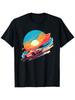 Sunset Retro Race Car Enthusiast Automotive Art T-Shirt2
