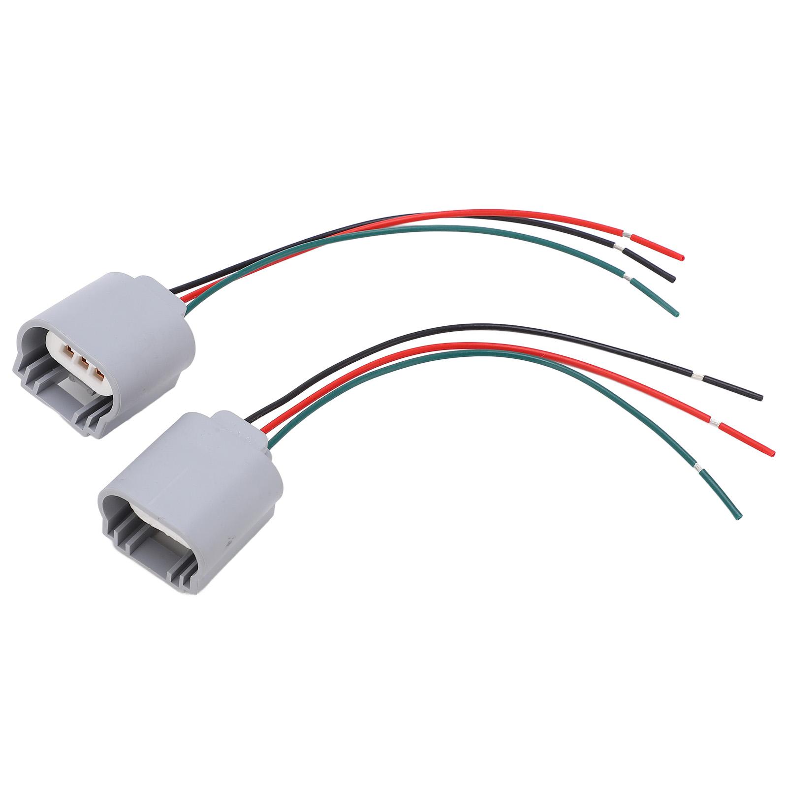 

2Pcs H13‑2 Female Adapter Harness High Temperature Resistance Replacement Socket Wiring Harness