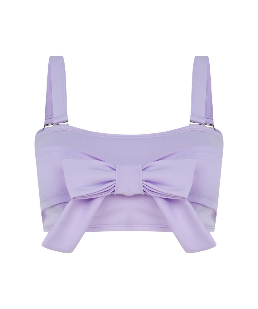 Soltipeullawo Ribbon Bra Top Lavender