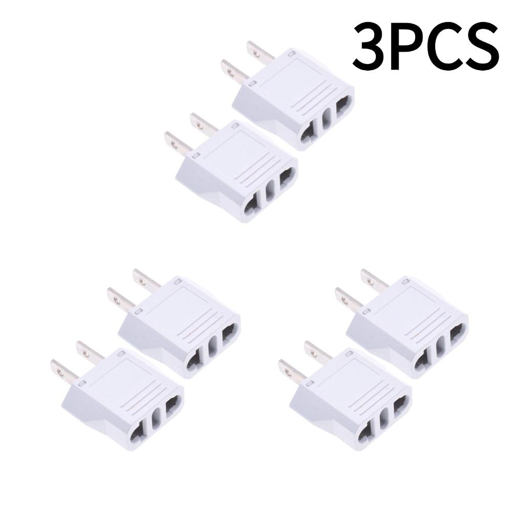 1/3PCS Converter USA Euro Small Travel Plug Connector Grounded AU US to EU Plug Adapter 6A European America to Australia Plug