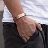 Pure Copper Bracelets 15mm Matte Adjustable Open Cuff Bangles Health Energy High Magnet Jewelry Male Resizable Metal