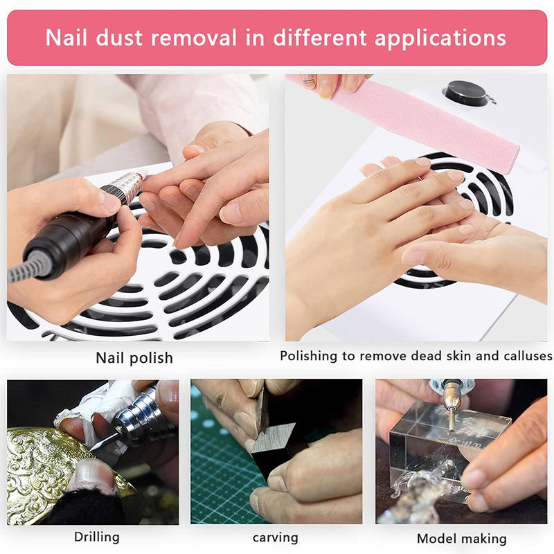 80W Nail Dust Suction Collector Vacuum Cleaner Nail Dust Collector Absorber Vacuum Cleaner Manicure Collecting Pedicure Tools