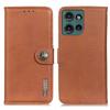 Leather Case for MOTO EDGE 50 NEO & Motorola G53 5G - Card Slot & Cowhide Pattern Protective Cover