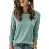 Pullover Sweaters For Women Round-neck Long Sleeve Breathable Loose Soft Cozy Knitted Sweater Tops