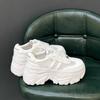 Leather mesh 8 thick-soled little white shoes women's shoes summer height increase dad women's muffin sneakers
