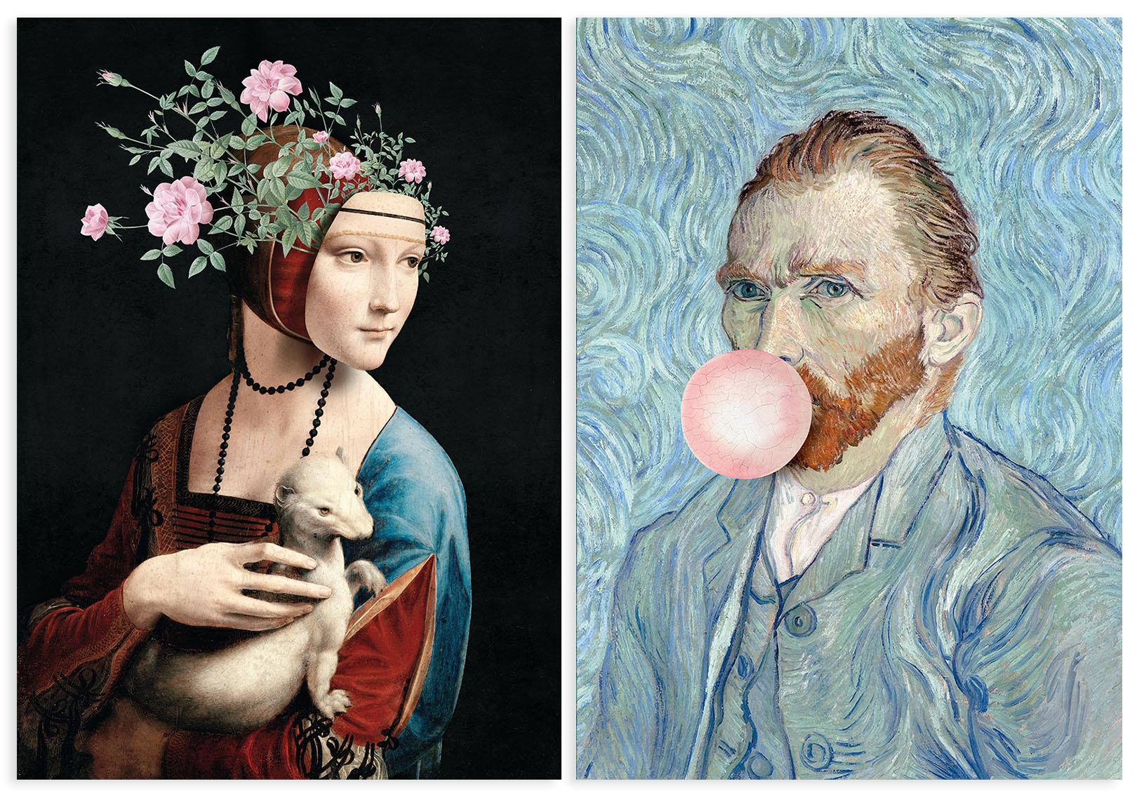 

Zestaw dwóch plakatów portret van gogh 21x29,7 cm A4