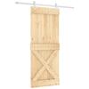 VidaXL Sliding Door and Hardware Kit 85x210 Cm Solid Pine, Interior Door, Interior Barn Door 3203171