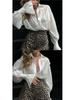Moda Autunnale Donna 2026: Camicia a Manica Lunga Monocolore con Revers Ampio Stile Europeo & Americano