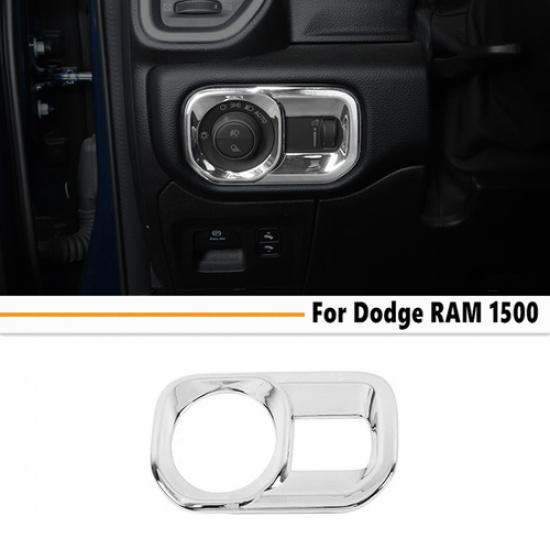 For -2025 Dodge Ram 1500/2500/3500 Chrome Headlight Switch Panel Cover Trim