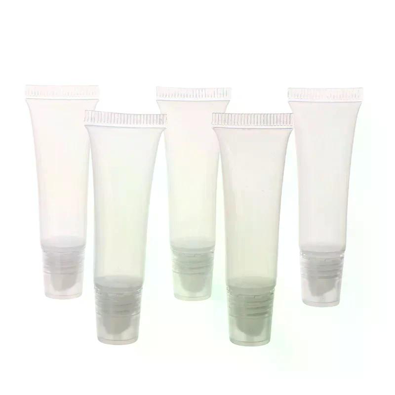 Klar 10 Stück 5ml Leere Lipgloss-Tuben Lippenstift-Röhrchen Balsam Weicher Make-up-Quetschbehälter Flasche Für den Heimgebrauch Hohe Qualität