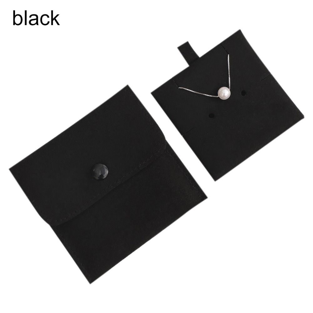 Portable Microfiber Snap Button Storage Pouch Jewelry Bag Bracelet Bag Packaging Bag