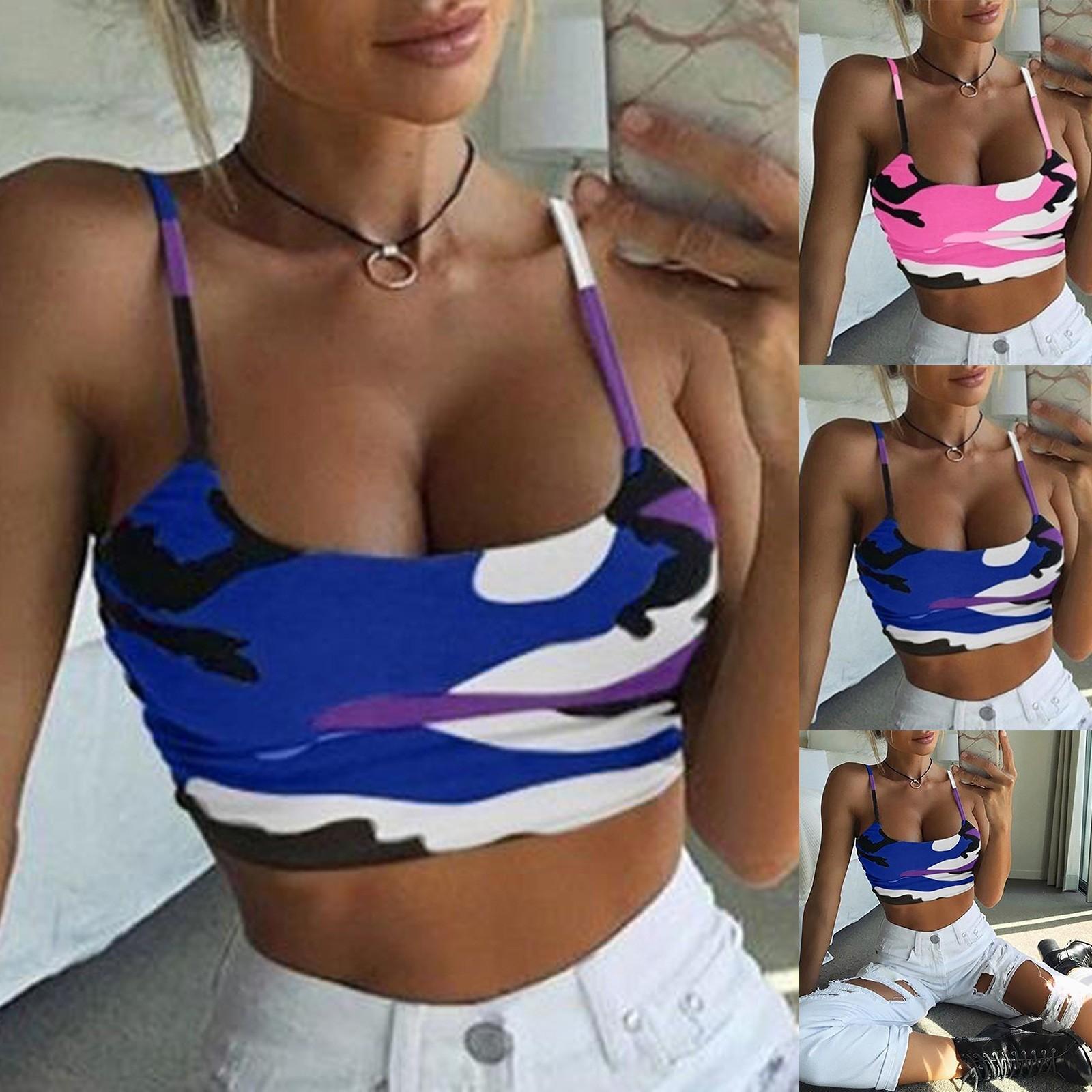 

Женский повседневный однотонный эластичный топ на бретельках с пупком и пуговицами