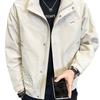 2025 autumn new high-end jacket men's woven splicing on clothes trend versatile spring and autumn stand-up collar jacket men