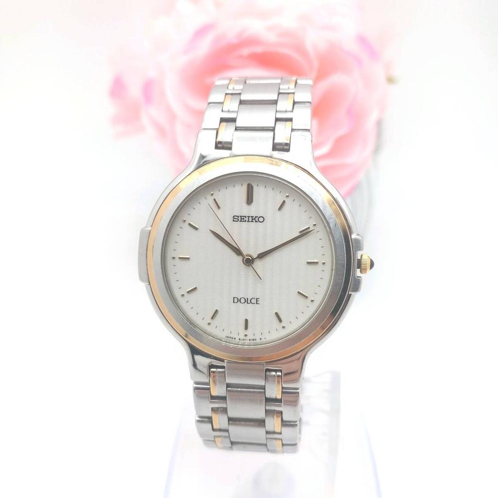 SEIKO DOLCE Gold x Silver Combination Quartz Watch Vintage Watch No. 1249. ' ' Men's