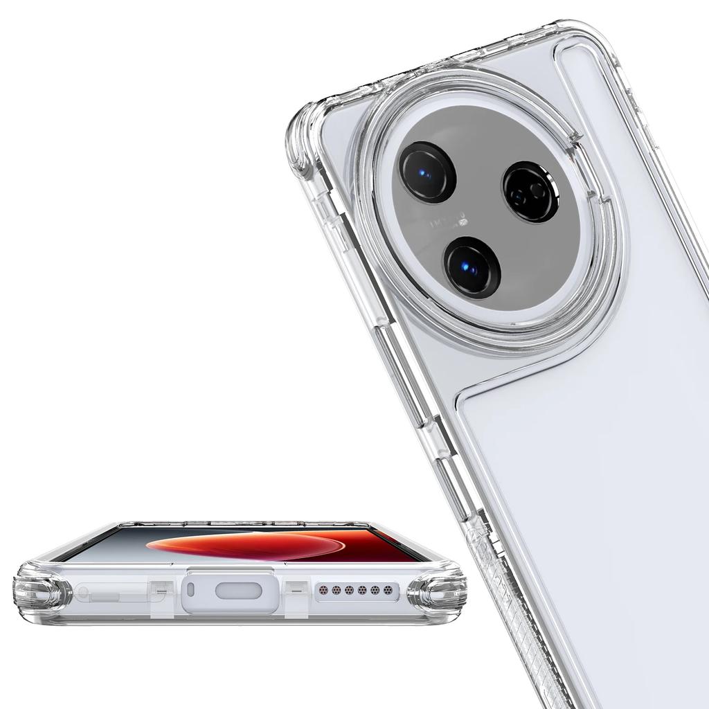 3 in 1 Hybrid Armor Shockproof Phone Case For Tecno Camon 30 Pro 5G Hard Plastic Frame Transparent TPU Back Cover Coque Fundas