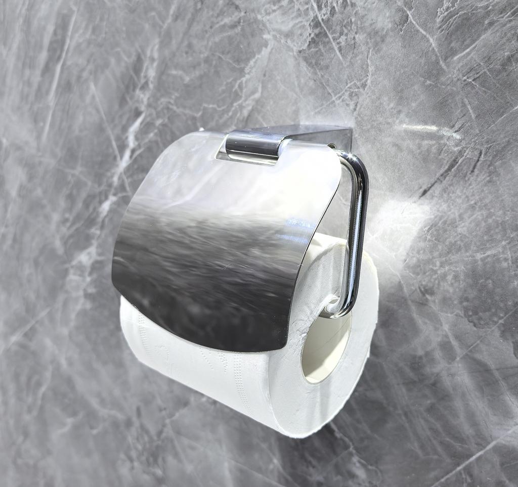 Best Seller Luxury Chrome Toilet Paper Holder Wall Mounted Stainless Steel Modern Design for Bathroom Hotel and Hospital Use