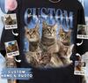 Custom Pet Bootleg Shirt, Custom Retro Cat Bootleg Shirt,Custom Photo Shirt Unisex T-Shirt