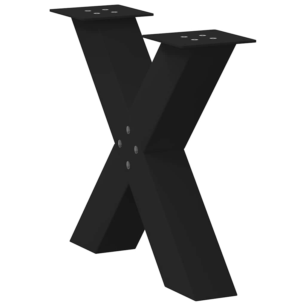 Vidaxl Nogi Do Stolika Kawowego W Kształcie Litery X 2 Szt Czarne Stal
