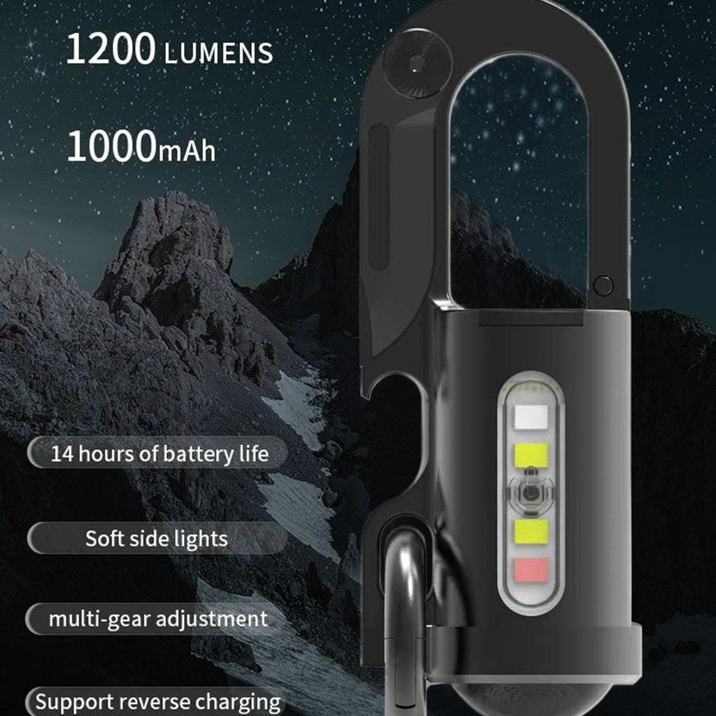 Keychain Light Tiny Keyring Torch With Opener And Cutter Function Mini Key Ring Torch For Camping For Night Walking Fishing