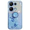 KADEM For Xiaomi Redmi Note 13 Pro 4G/Poco M6 Pro 4G Phone Case Rhinestone Decor Ring Kickstand TPU Cover