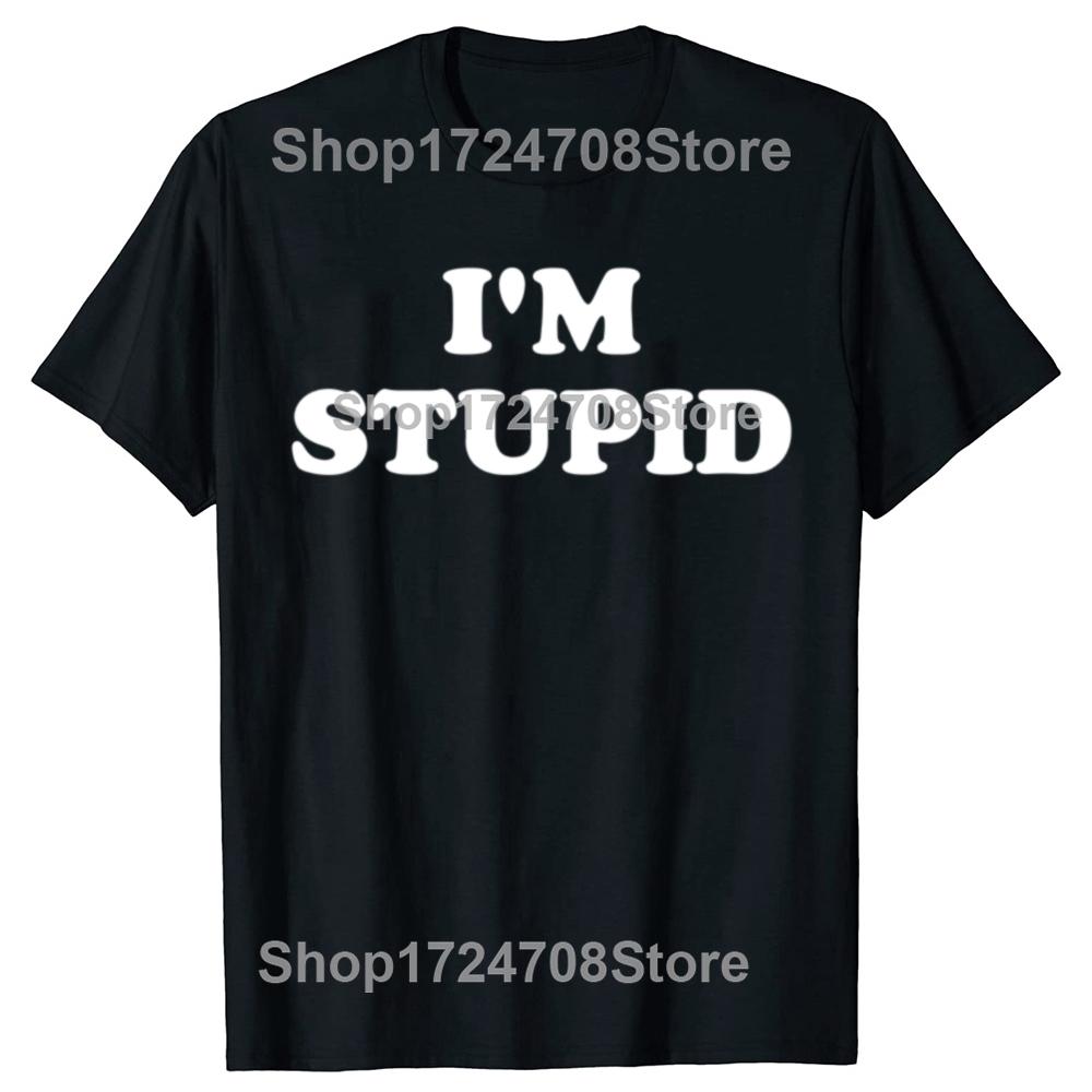 Funny Im With Stupid Funny Matching Couples Sarcastic Tshirts Men Fashion Casual Tshirt 100 Cotton Loose Oversized T Shirt