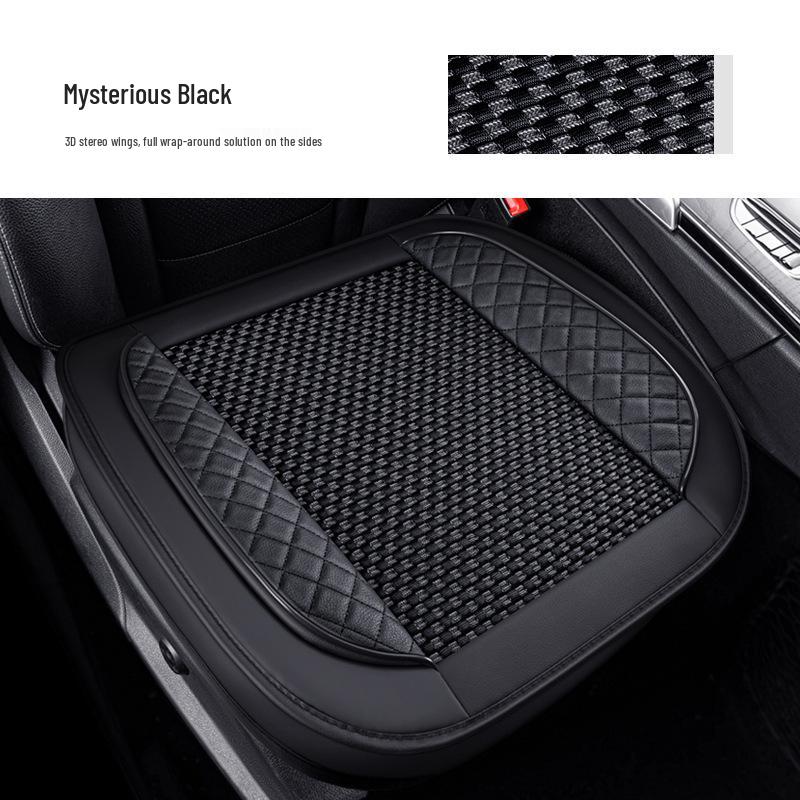 Leather Universal Car Seat Cushion, Breathable and Full Surround Design for All Seasons.
