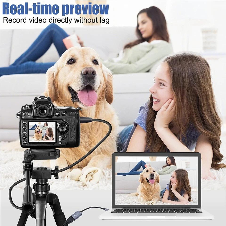 USB 3.0 Video Capture Card 4K HDMI To USB/Type-C Game Grabber Record Video Audio Recording for Switch Xbox PS4/5 Live Broadcast