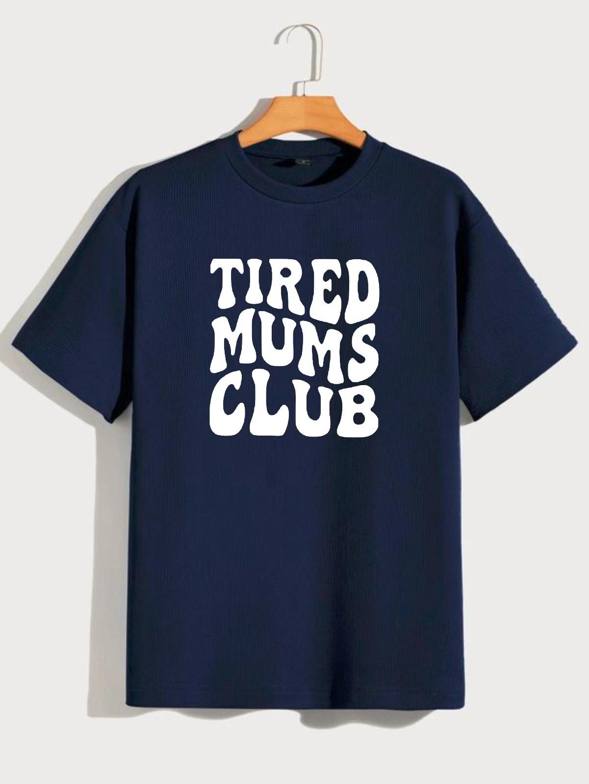 Tired Mums Club Retro Groovy Mothers Day Gift Mum Life Fun Retro Gift T-Shirt S