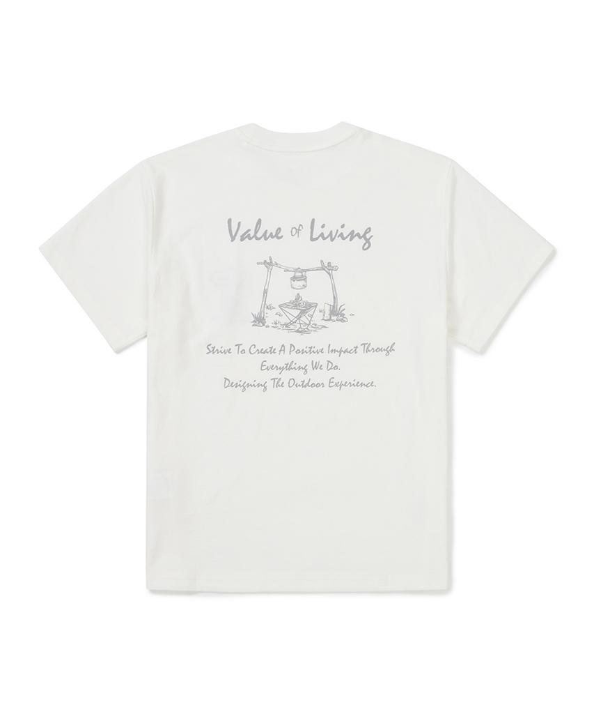SNOWPEAK APPAREL Sorona Camper Short Sleeve T-Shirt (S25Mmfts06) Off White