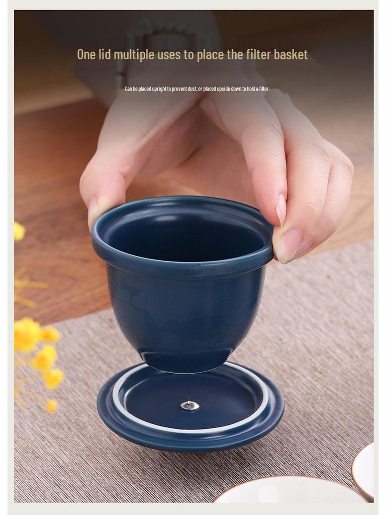 Portable Outdoor Gongfu Tea Set: Quick-Brew Travel Cup with Logo Print - Ideal for Camping and Business Souvenirs