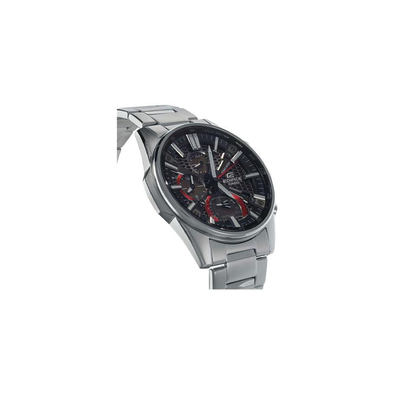 Casio CASIOEDIFICE Series 100m Waterproof Quartz Movement Stainless Steel Strap Japanese and Korean Watch Men's Watch Black Dial EQB-1200D-1A