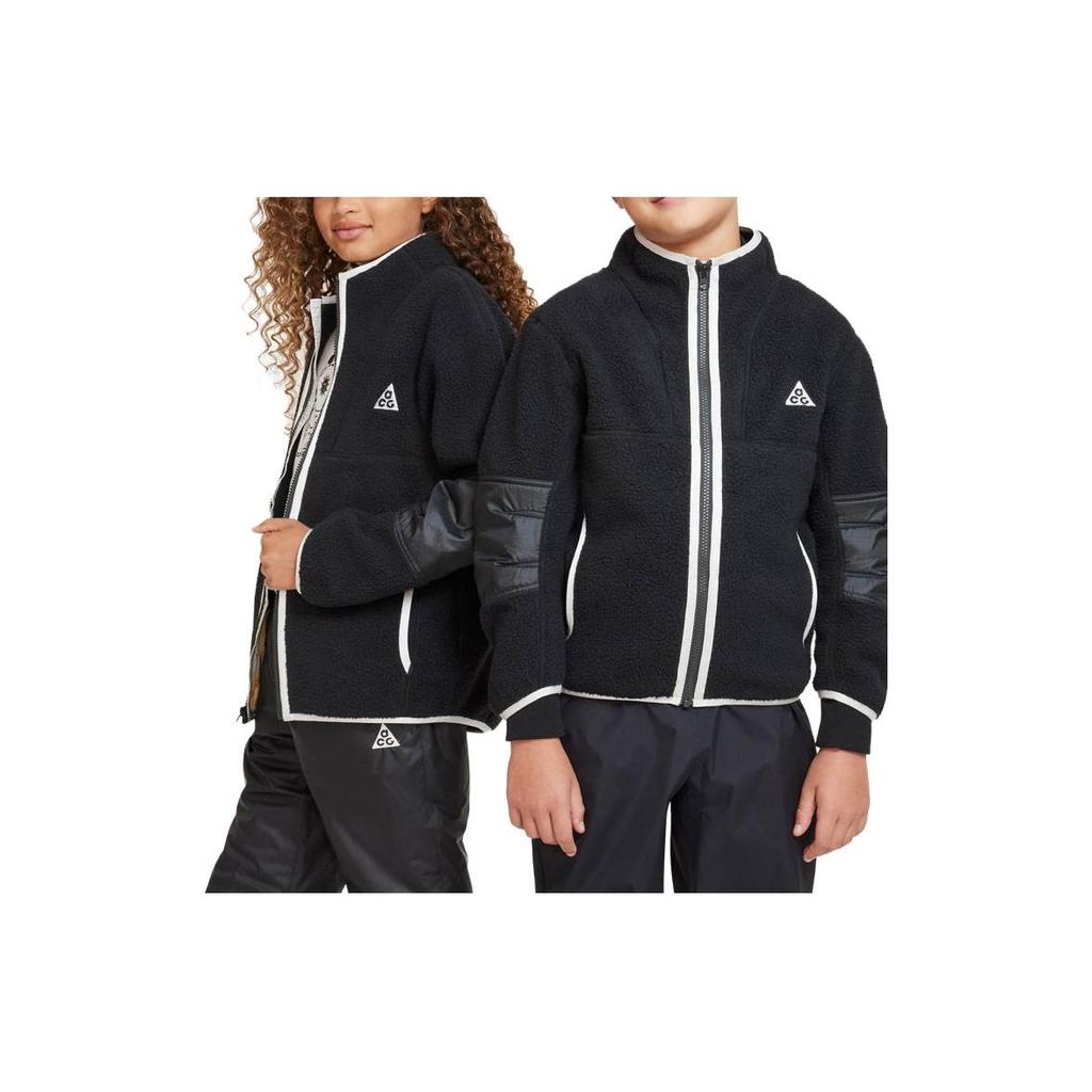 Nike ACG Therma-Fit Sherpa Sweatshirt Core Black/Wolf Grey Kids Streetwear DQ8734-010