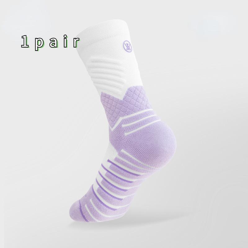 Taglia 35-39 Calzini da Badminton da Donna di Media Lunghezza Traspiranti Antiscivolo Fondo in Spugna Assorbi-Sudore e Resistenti agli Odori Calzini Sportivi