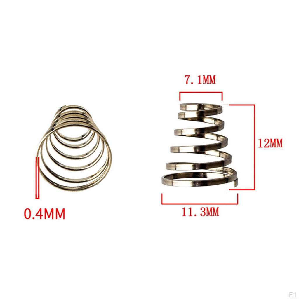 10 Pieces Replacement Springs for Bike Wheel Skewer Springs, Silver