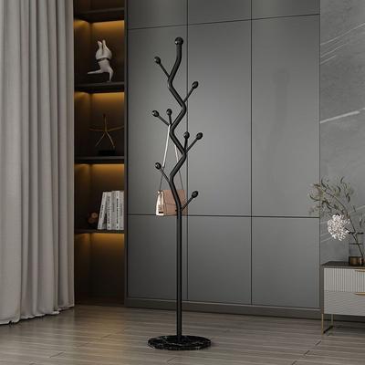 Simple Upright Metal Garment Rack, Creative Art Clothes & Bag Organizer for Living Room