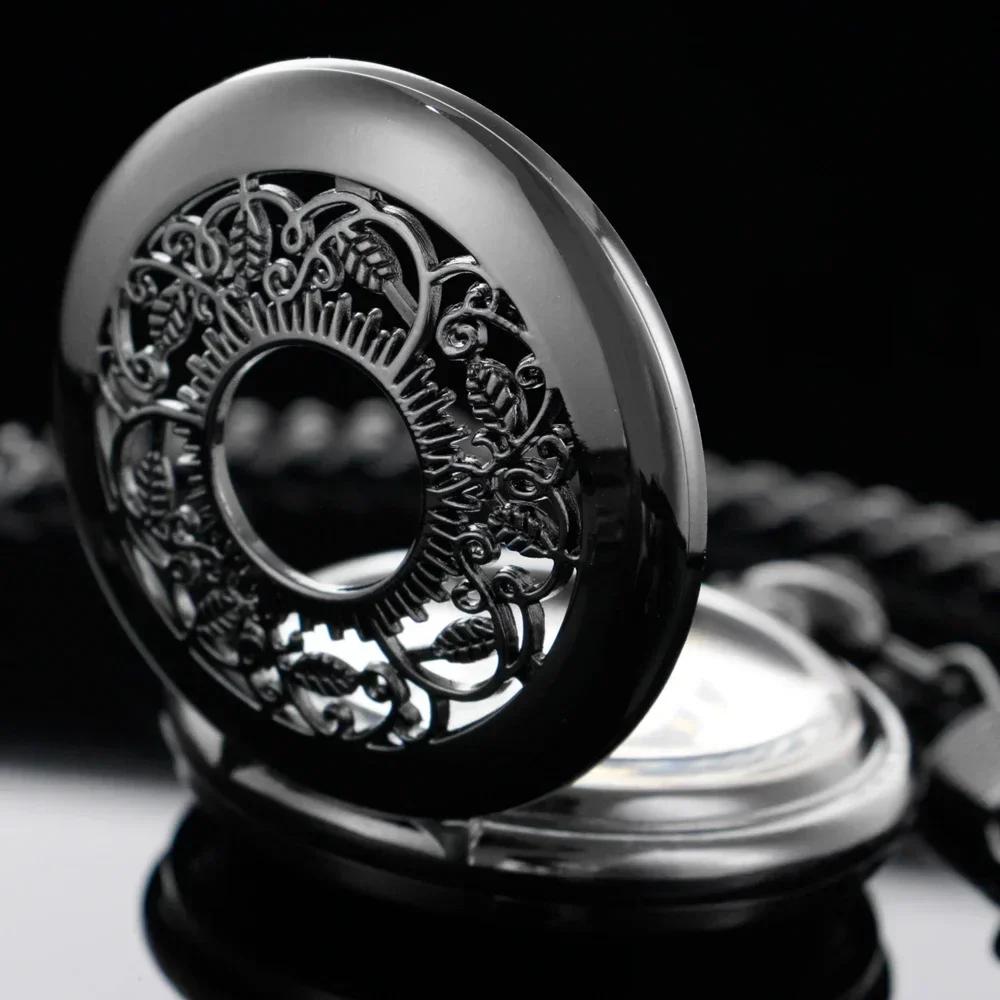 Vintage Mechanical Pocket Watch Men's Women's Hollow Out Floral Gear Motifs Pendant Clock Roman Numerals Pocket Watches Relógio