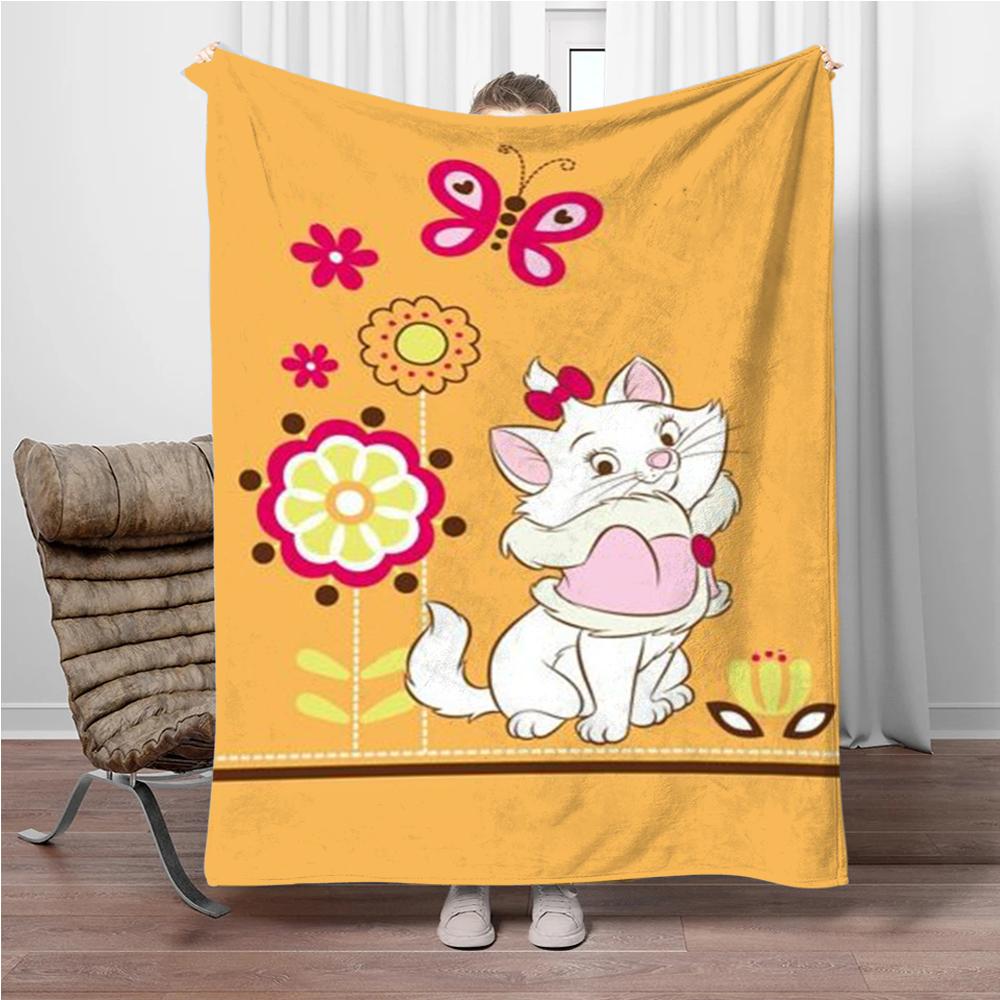 31 Style Disney Cute Cat Marie Printed Blanket Soft Warm Throw Flannel For Children And Adult Bed Sofa Outdoor Travel Girl Gifts