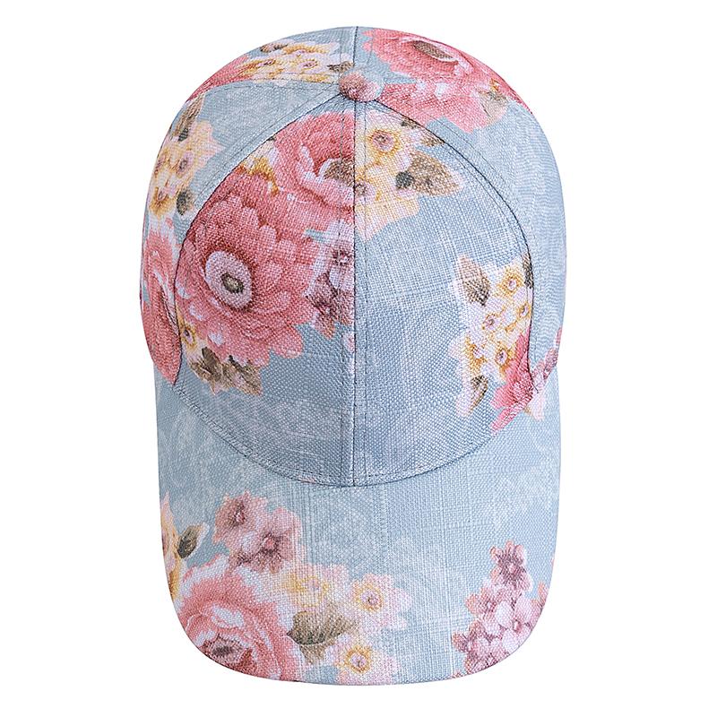 New Style Women's Flower Pattern Breathable Baseball Cap Casual Outdoor Streetwear Sports Hat Female Dopamine Fashion Cap
