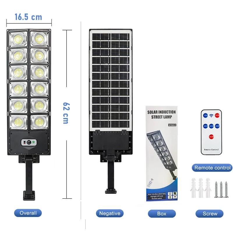 360LED Lumières LED Solaires à Détecteur de Mouvement Extérieur les Plus Lumineuses Lampe Solaire Externe avec Télécommande Projecteur Lampe de Rue Murale 120LED 180LED 240LED 300LED