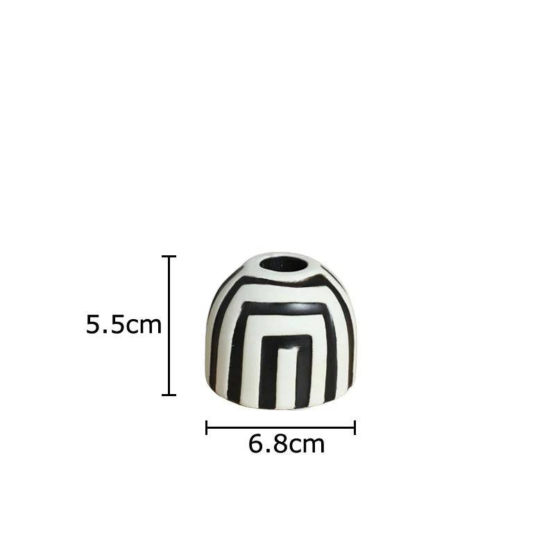 

Zebra Stripes Candle Holder Creative Ceramic Candlestick Desk Decoration Wax Melt Burner Aroma Diffuser Home Aroma Container