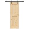 VidaXL Sliding Door and Hardware Kit 70x210 Cm Solid Pine 3332700